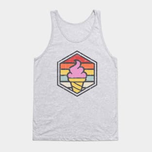 Retro Badge Ice Cream Light Tank Top